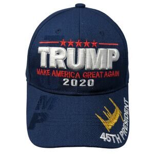 Donald Trump Make America Great Again 2020 Strapback Hat Blue One Size